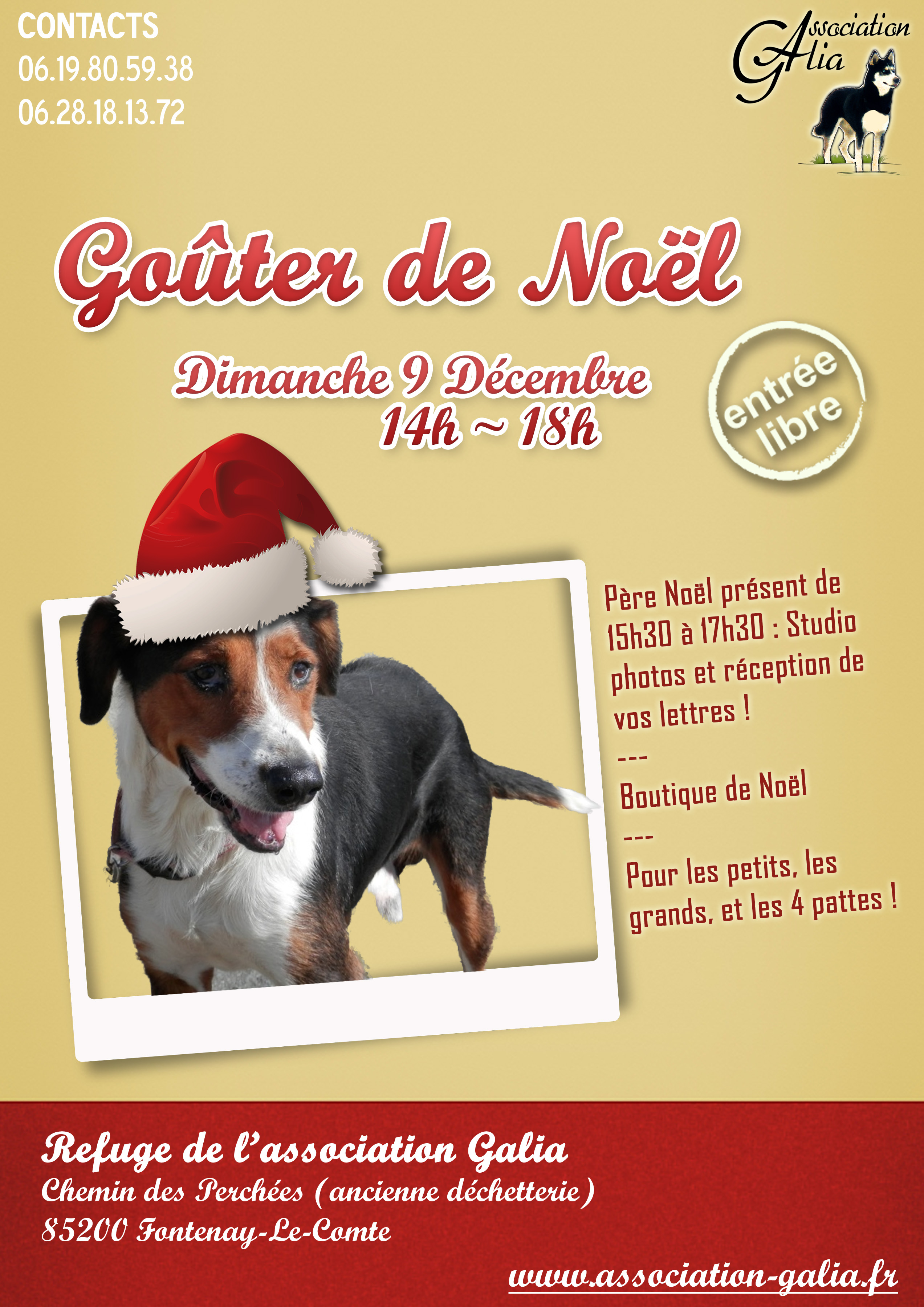 Affiche Goûter Noël association Galia
